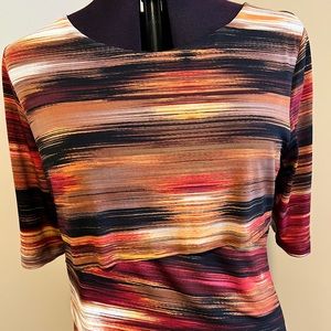 Multi-colored tiered Connected Apparel Sz. 16 dress